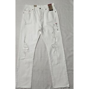 Levi's 501 original 29x30 sit at waist women-button fly white